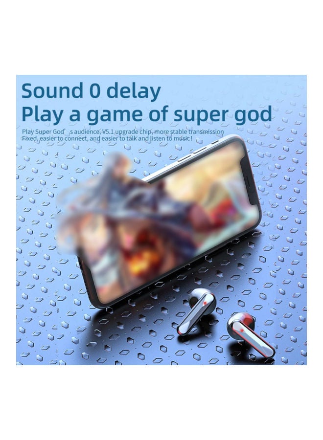 سماعة أذن داخلية بلوتوث S20 مع علبة شحن أبيض/ أسود - Image 2