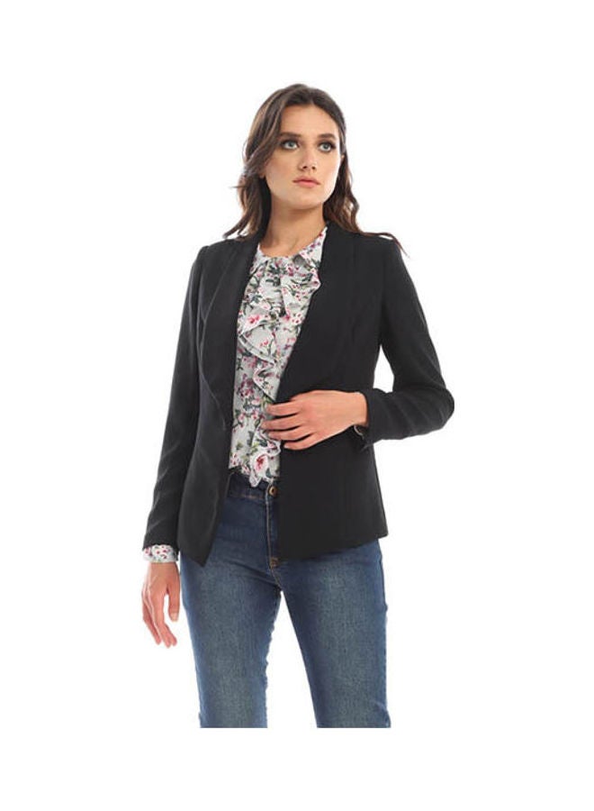 Esla Crepe Jacket For Women Black  - Image 1