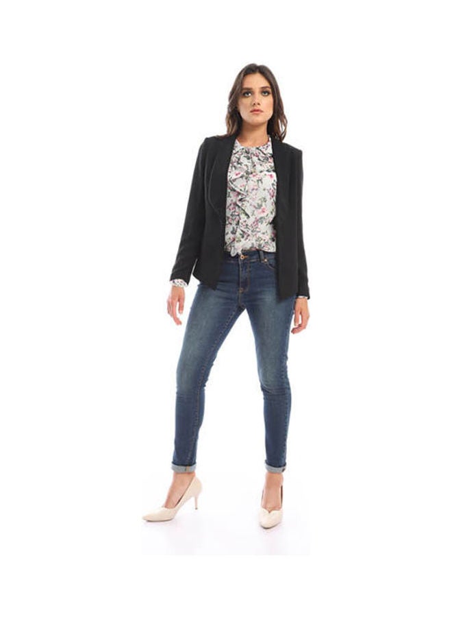 Esla Crepe Jacket For Women Black  - Image 5