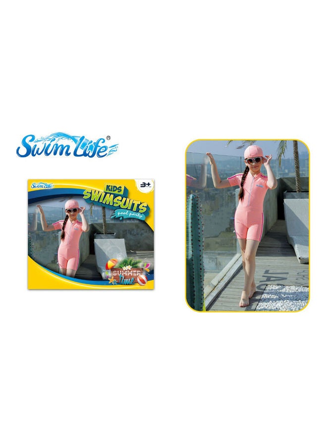 Swim Life Stylish Swimming Dress With Cap - Image 2