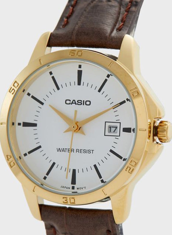 CASIO Women's Dress Analog Watch LTP-V004GL-7AUDF - 35 mm - Brown - Image 4