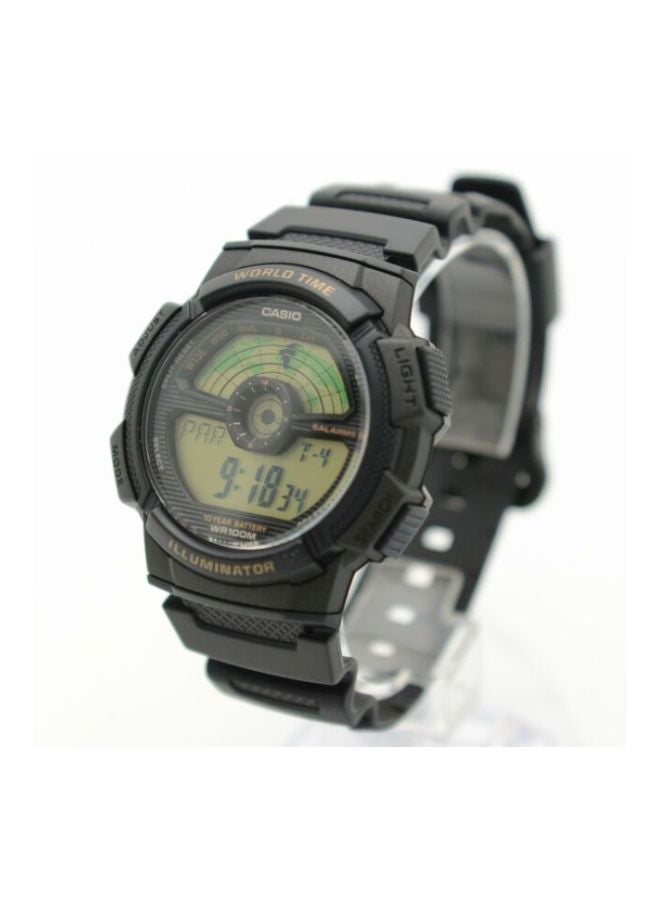 كاسيو ساعة يد رقمية بسوار من الراتينج، طراز AE-1100W-1B للرجال - Image 4