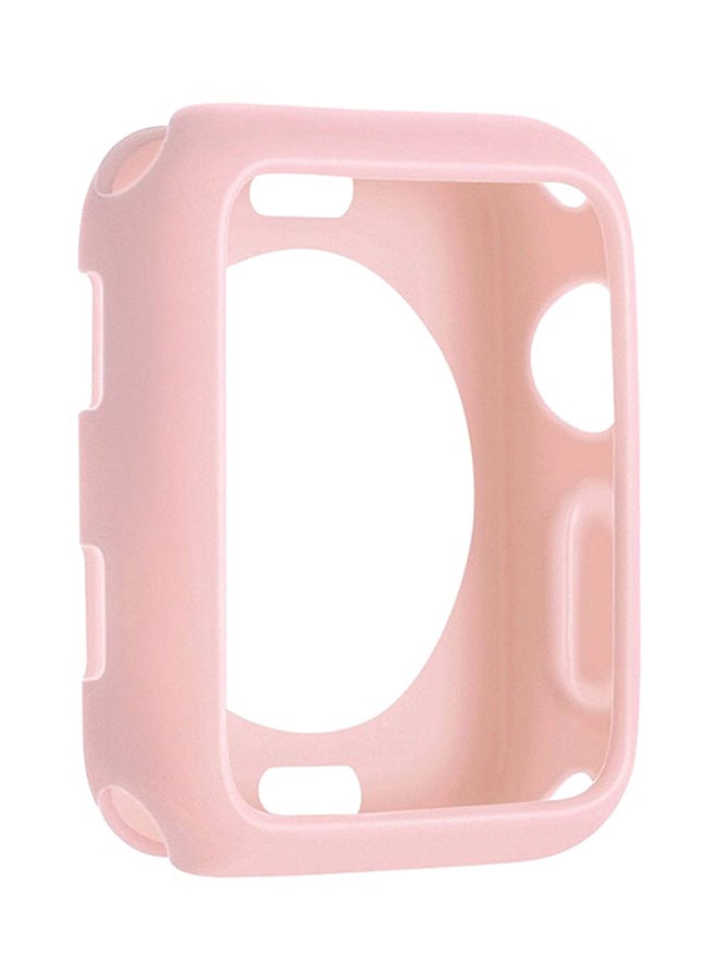 فوبيري غطاء حماية واقٍ لساعة أبل السلسلة 1/2/3 مقاس 42 مم وردي - Image 1