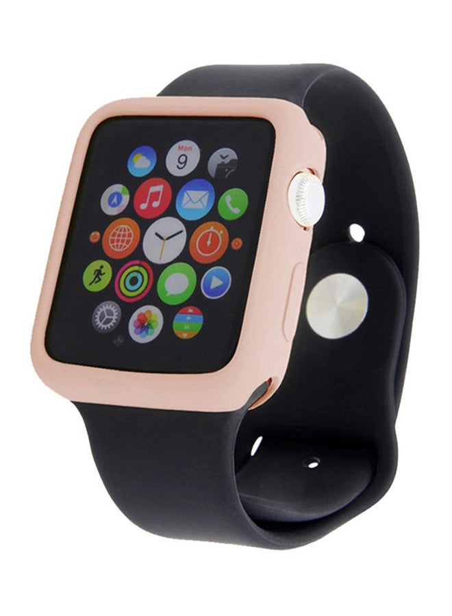 فوبيري غطاء حماية واقٍ لساعة أبل السلسلة 1/2/3 مقاس 42 مم وردي - Image 4