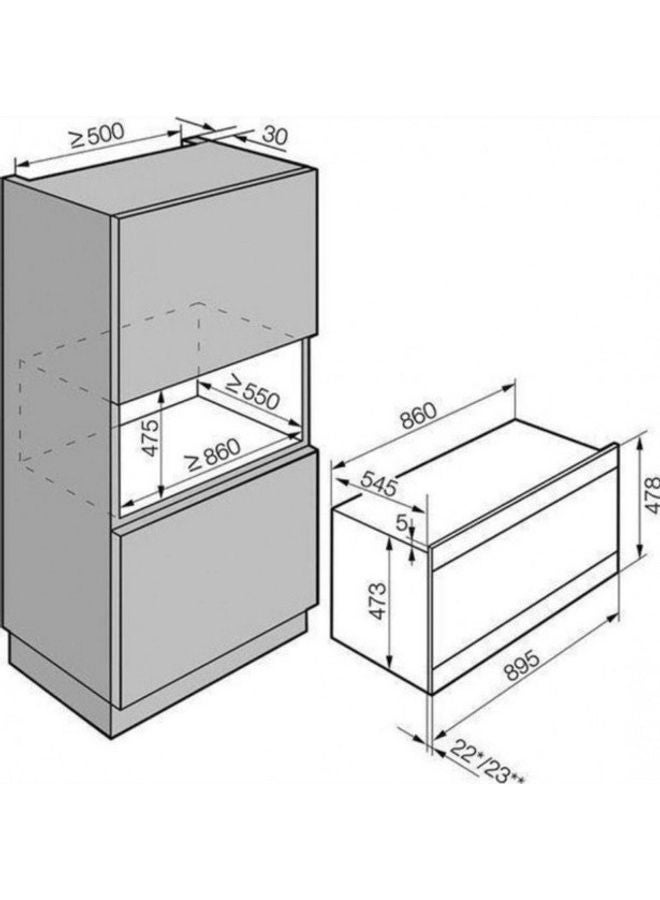 ماستر غاز فرن كهربائي 90 L 3150 W O95E9DX فضي/أسود - Image 3