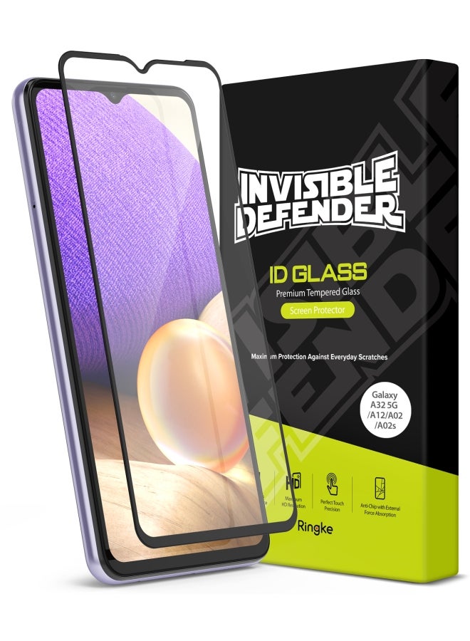 Ringke Tempered Glass Screen Protector For Samsung Galaxy A32 5G/A12/A02 Clear/Black - Image 1