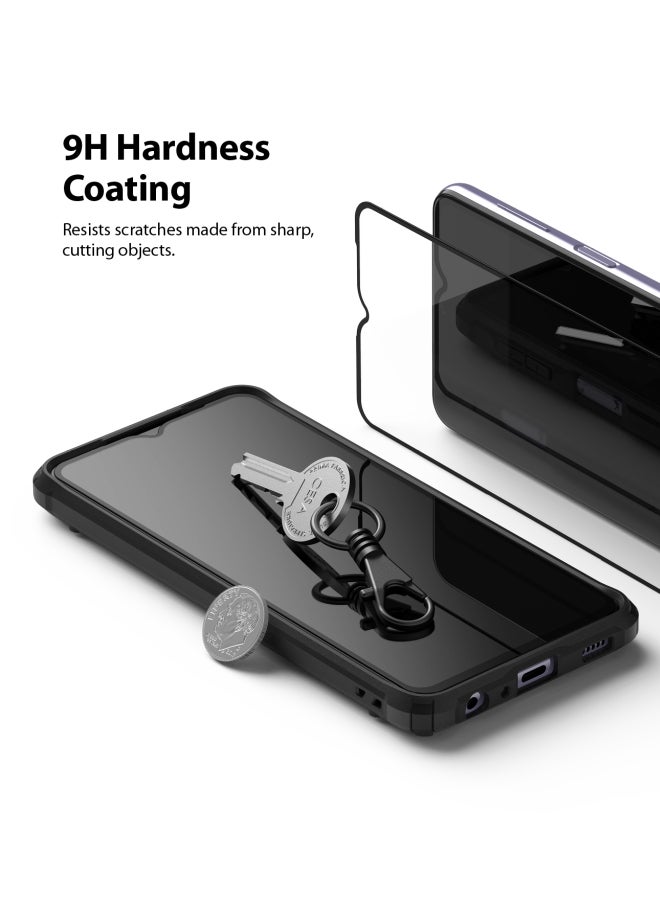 Ringke Tempered Glass Screen Protector For Samsung Galaxy A32 5G/A12/A02 Clear/Black - Image 3