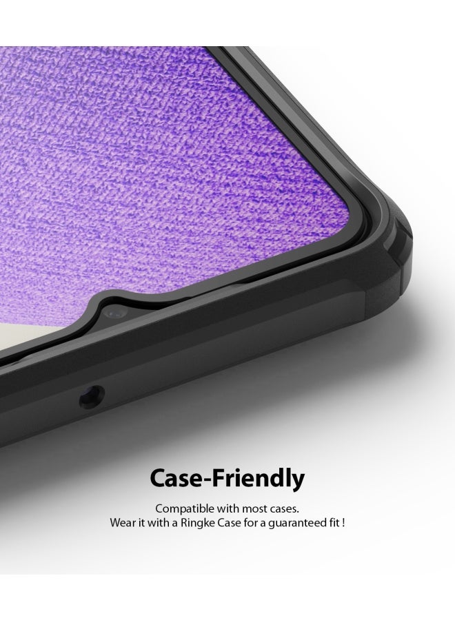 Ringke Tempered Glass Screen Protector For Samsung Galaxy A32 5G/A12/A02 Clear/Black - Image 2