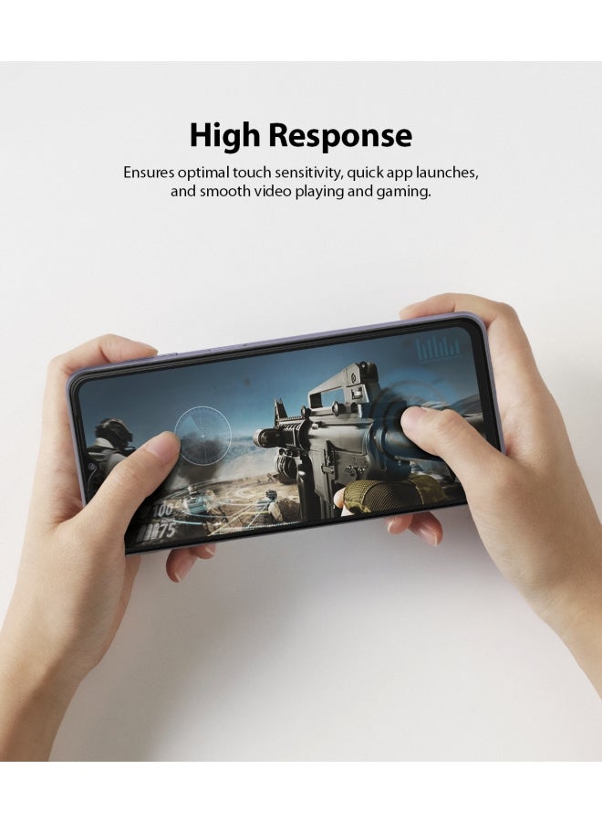 Ringke Tempered Glass Screen Protector For Samsung Galaxy A32 5G/A12/A02 Clear/Black - Image 5