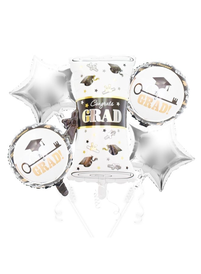 Goldedge 5-In-1 Graduation Balloon Set