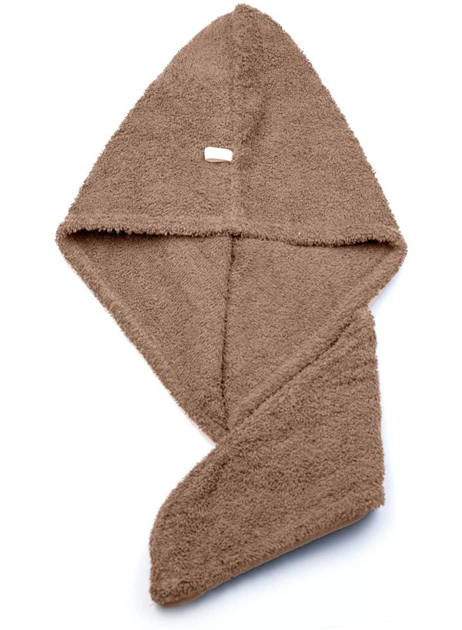 Lushh Cotton Hair Wrap Brown 68x23cm - Image 1