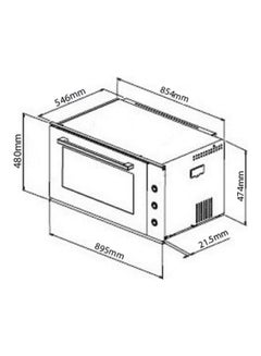 MASTERgas Electric Oven 90 L 3400 W O94E9DX Silver/Black  - Image 4