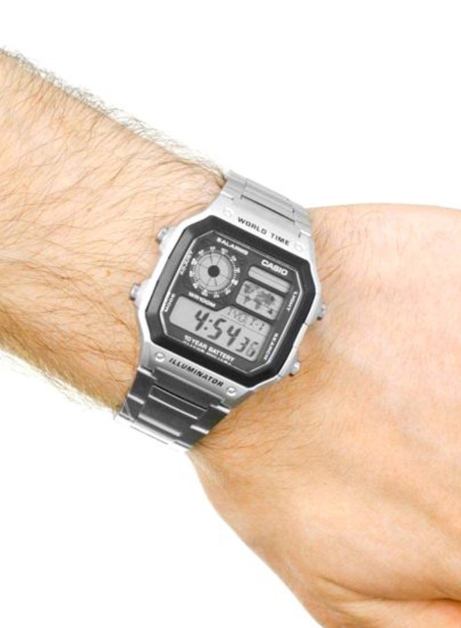 CASIO - Men's Youth Series Quartz Analog-Digital Watch AE-1200WHD-1AVDF - 42 mm - Silver - Image 1