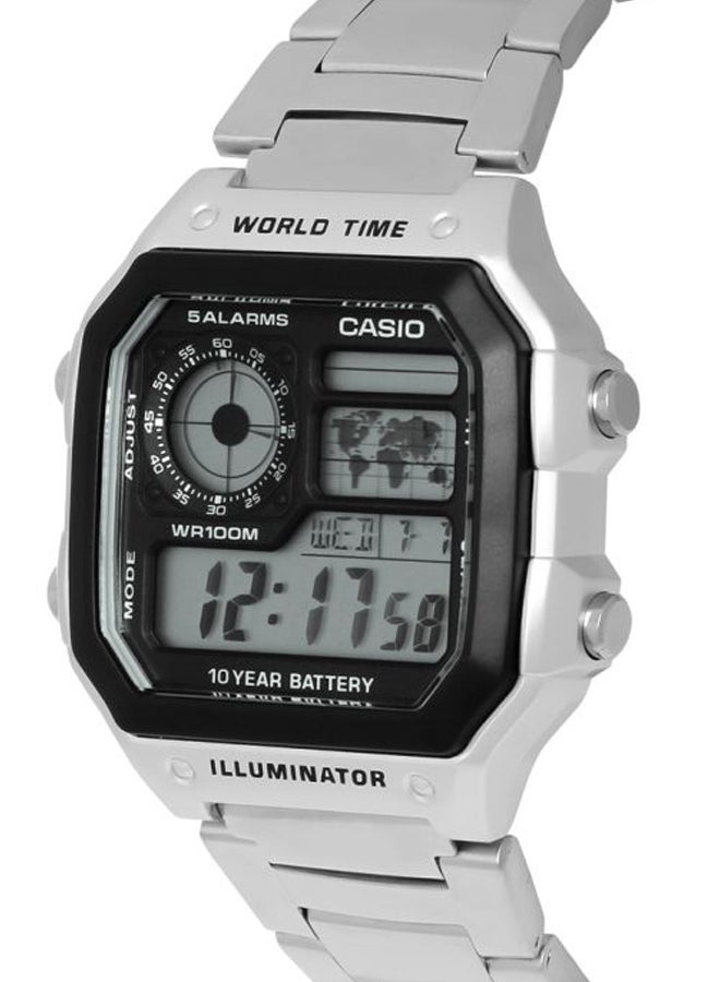 CASIO - Men's Youth Series Quartz Analog-Digital Watch AE-1200WHD-1AVDF - 42 mm - Silver - Image 1