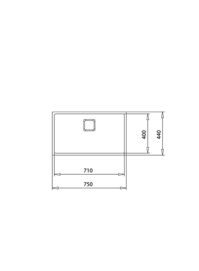 TEKA Be Linea Rs15 71.40 Undermount Stainless Steel Sink With One Bowl Silver 750x440x200mmmm - Image 4