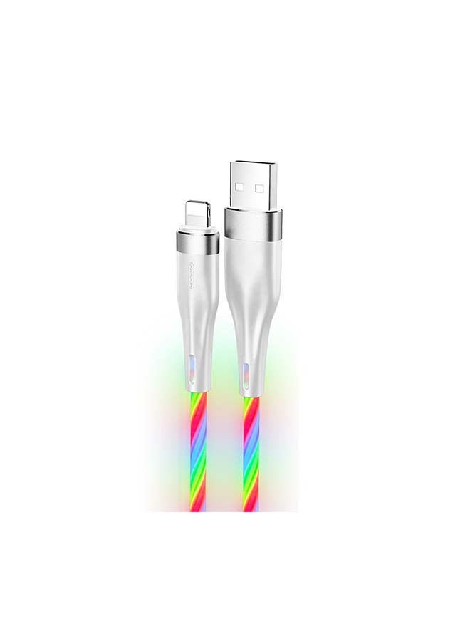 JOYROOM LED Flowing Light Streamer USB Charging Cable White  - Image 1