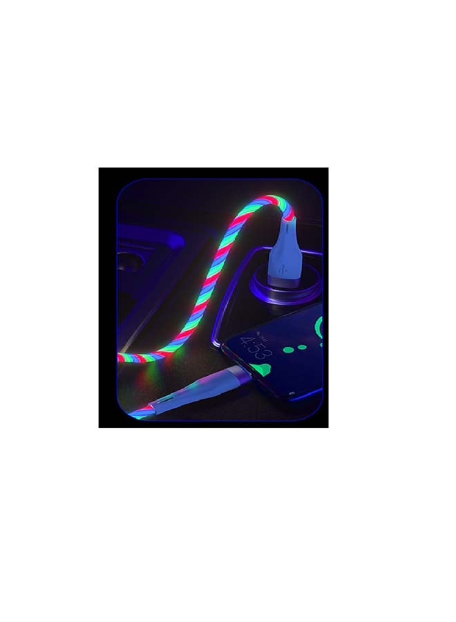 JOYROOM LED Flowing Light Streamer USB Charging Cable White  - Image 3