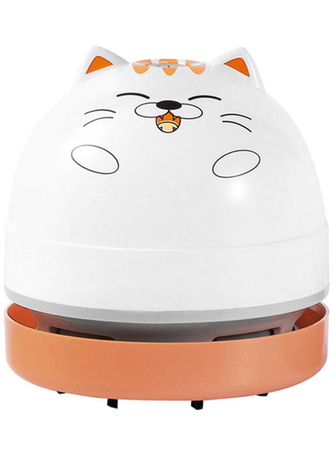 أداة تنظيف مكتبية محمولة باليد أبيض/برتقالي - Image 1