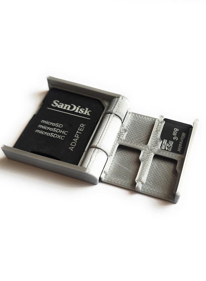 5-In-1 Memory Card Holder Case Silver  - Image 2