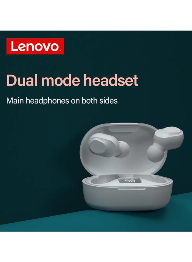 Lenovo XT91 TWS Bluetooth In-Ear Earbuds With Mic White - Image 4