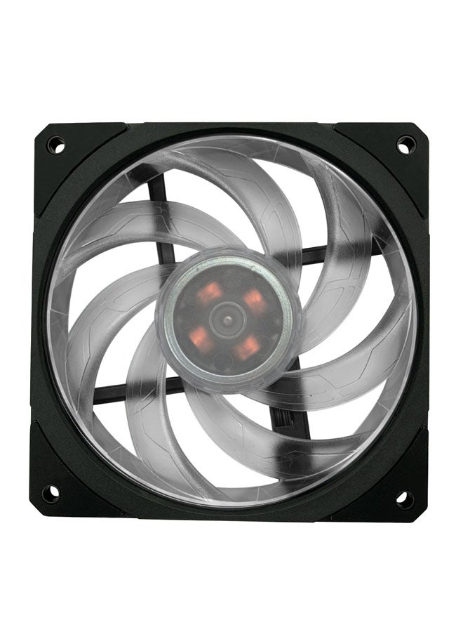 COOLER MASTER RGB Dual Master Liquid CPU Cooler Fan 4.7x4.7inch Black - Image 4