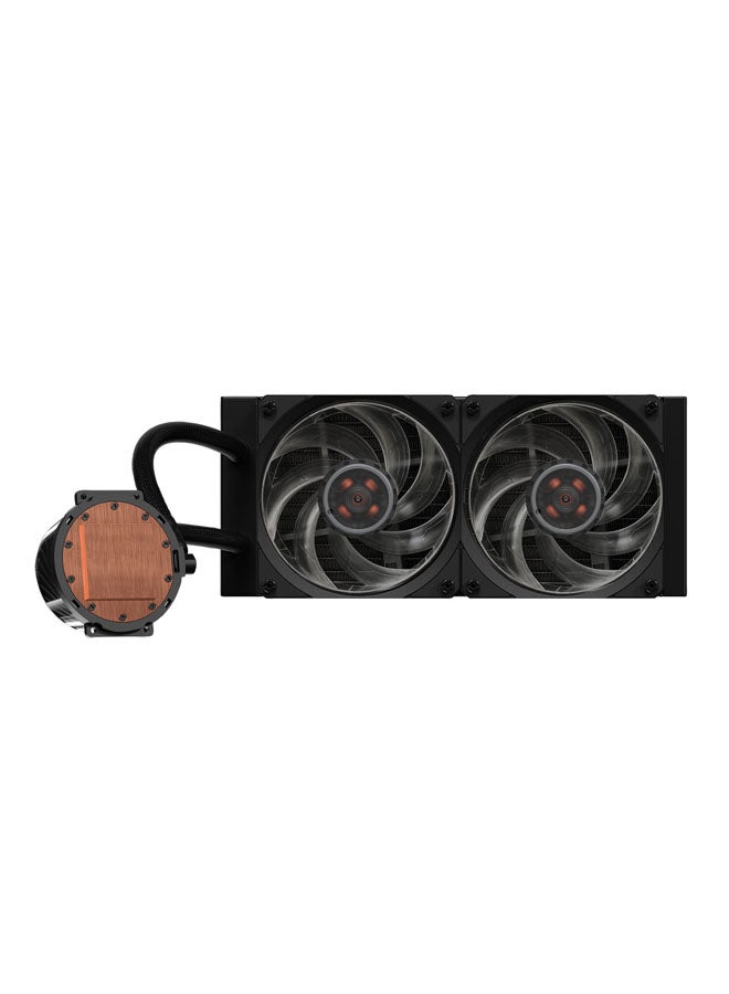 COOLER MASTER RGB Dual Master Liquid CPU Cooler Fan 4.7x4.7inch Black - Image 5