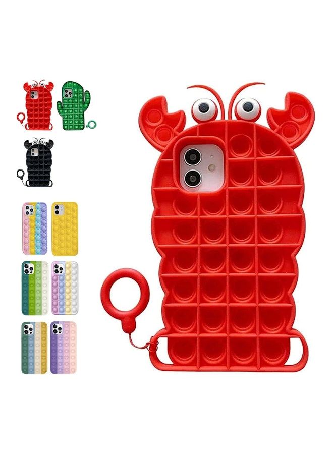 XiuWoo Pop Fidget Toy Protective Case Cover For Apple iPhone 11 Red