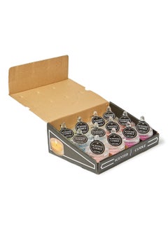 12-Piece Dome Shape Jar Scented Candle Set Multicolour 9 x 6 x 6cm