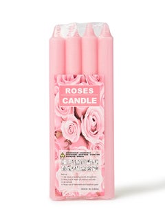 BABAZAM 4-Piece Taper Scented Candle Set Pink 18 x 6.5cm  - Image 1