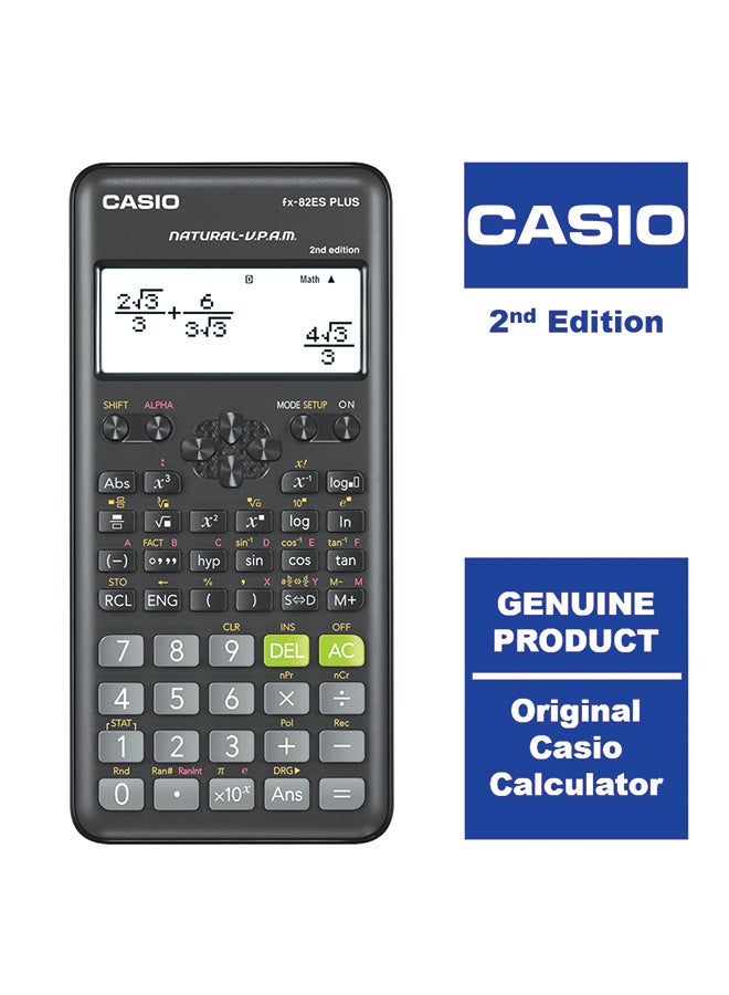 كاسيو آلة حاسبة علمية Fx82Es بلس أسود - Image 2