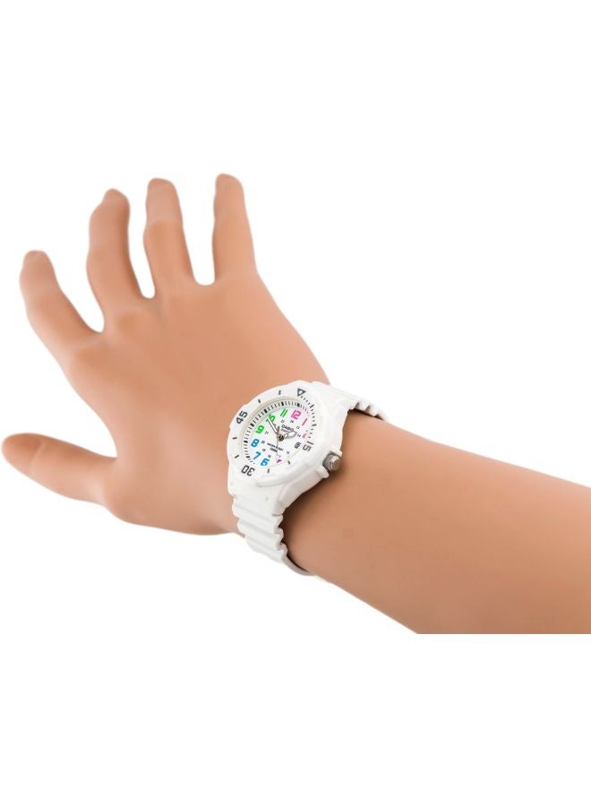 كاسيو ساعة يد شبابية بعقارب مقاومة للماء طراز LRW-200H-7BV - مقاس 34 مم - لون أبيض للنساء - Image 5