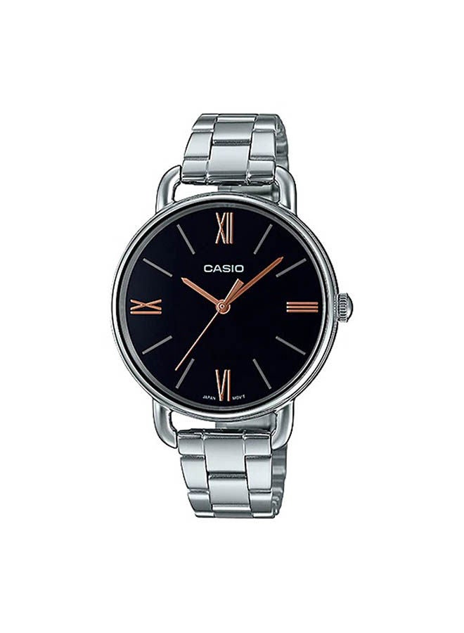 CASIO Women's Wrist Watch Water Resistant Round Stainless Steel Analog Ltp-E414D-1A - Image 1