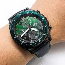 كاسيو ساعة يد عزام بسوار من الجلد طراز Efv-600Cl-3Avudf للرجال - Image 2