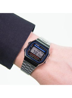 Men's Stainless Steel Digital Wrist Watch A168WA-1UWD - 36 mm - Silver - v1618994894/N11816436A_9