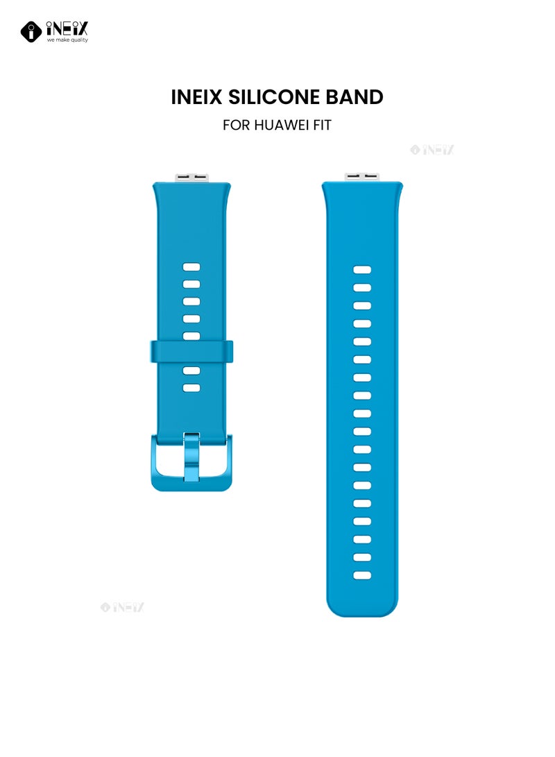 إينيكس سوار بديل من السيليكون المرن لساعة هواوي فيت أزرق فاتح - Image 2