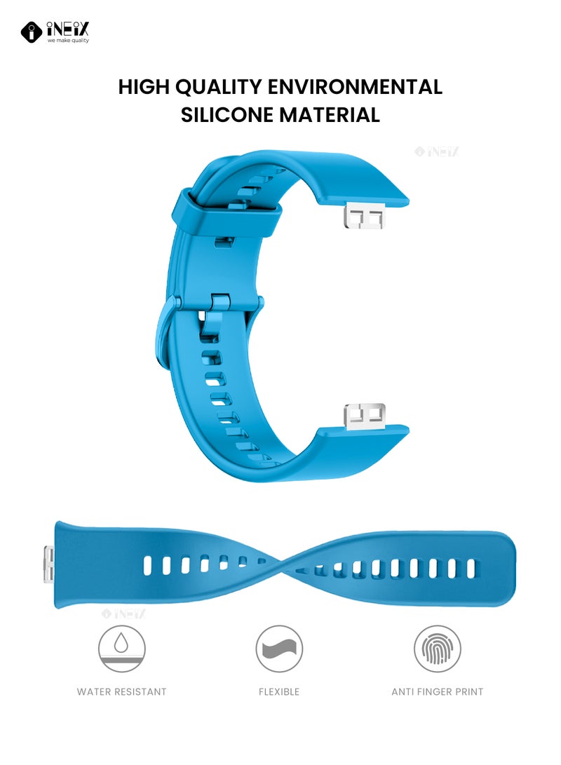 إينيكس سوار بديل من السيليكون المرن لساعة هواوي فيت أزرق فاتح - Image 4