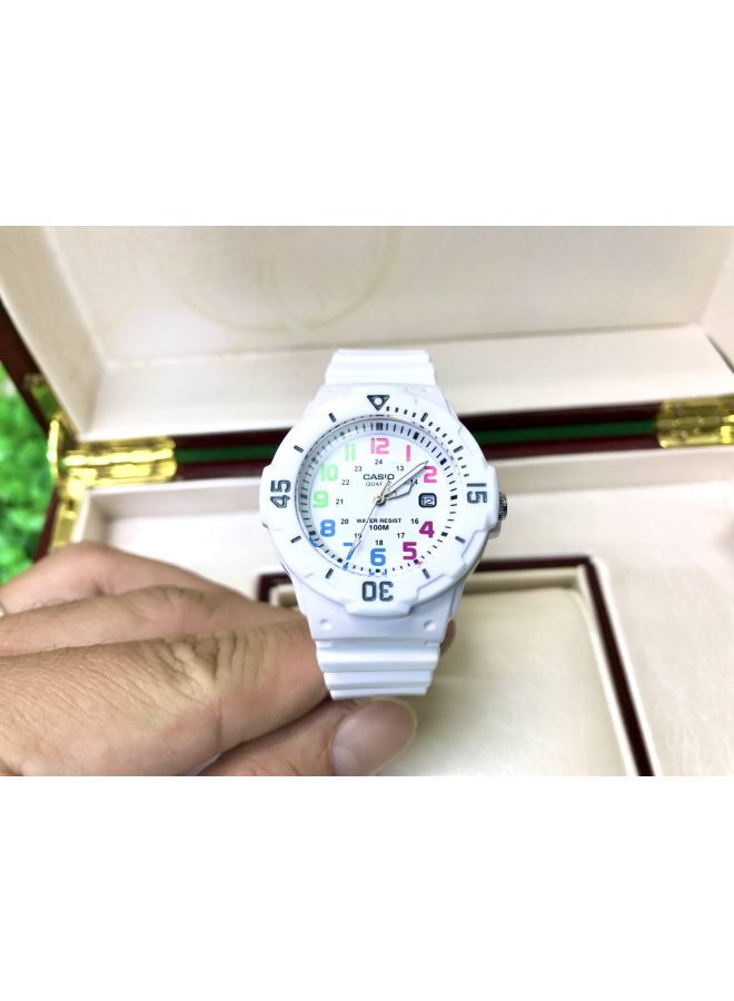 CASIO - Women's Enticer Quartz Analog Watch LRW-200H-7BVDF - 34 mm - White - Image 1