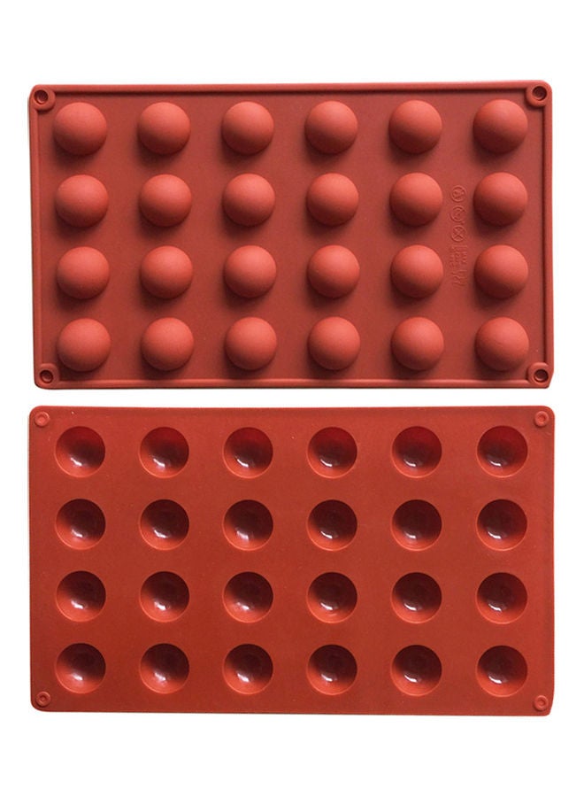 24 Cavities Chocolate Mold Brown 20 x 10 x 20cm - Image 1