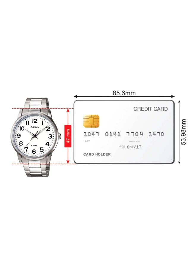 كاسيو ساعة يد كوارتز بعقارب طراز LTP-1303D-7BVDF - 30 مم - فضي للنساء - Image 5