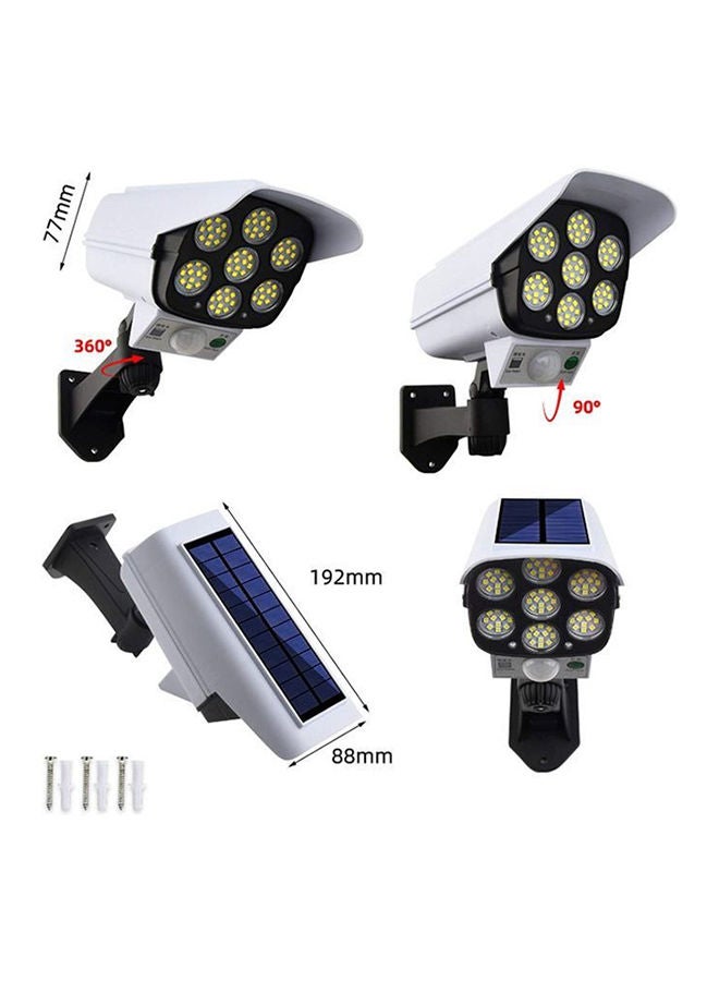 Generic Solar Monitoring Lamp Human Body Induction - Light Operated White And White And Black  - Image 1