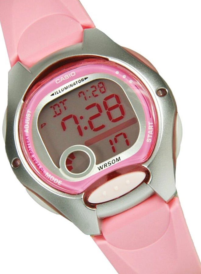 كاسيو ساعة يد رقمية ومقاومة للشباب طراز LW-200-4BV - 35 مم - لون وردي للنساء - Image 4