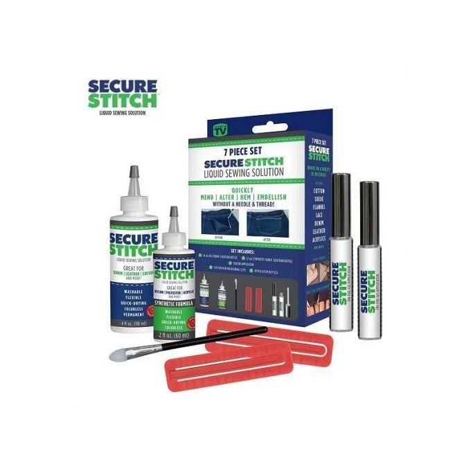 Generic - As Seen On Tv Secure Stitch Liquid Sewing Solution Kit - 7 Pcs Multicolour - Image 1