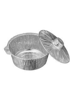 China 25-Piece Disposable Aluminium Foil Food Container With Hood Silver  - Image 1