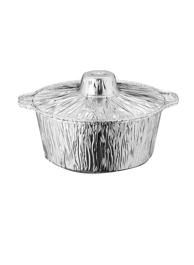 China 25-Piece Disposable Aluminium Foil Food Container With Hood Silver - Image 1