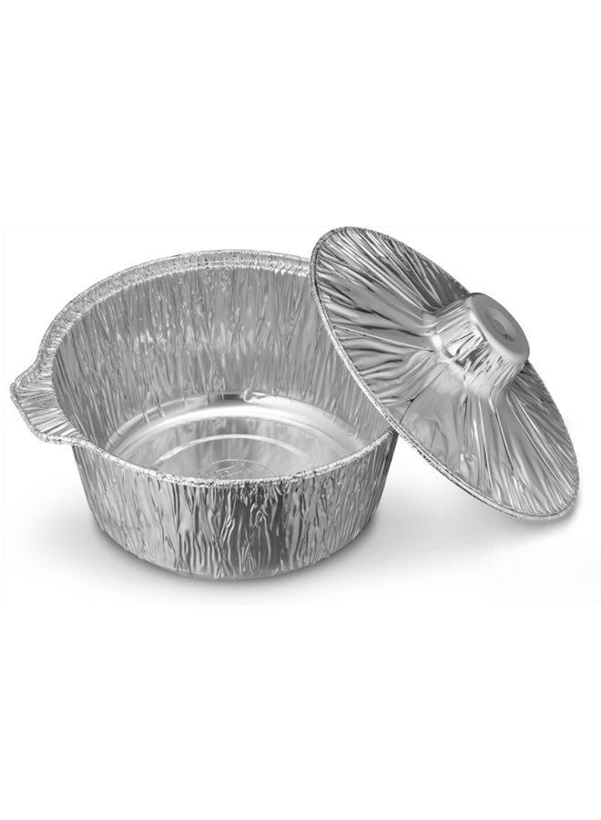 China 25-Piece Disposable Aluminium Foil Food Container With Hood Silver - Image 2