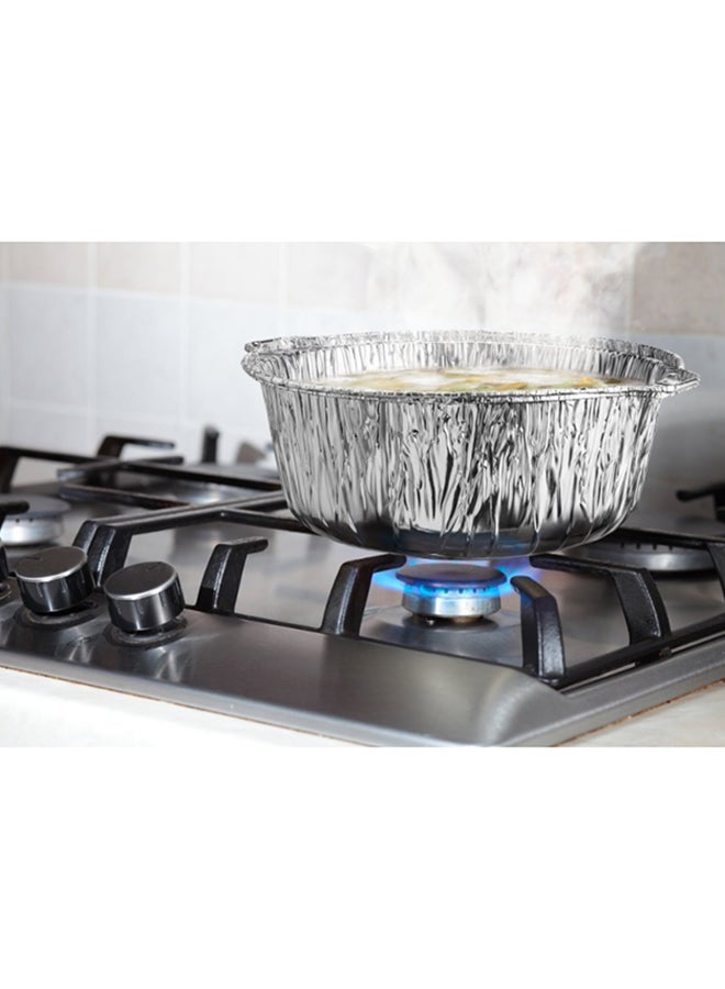 China 25-Piece Disposable Aluminium Foil Food Container With Hood Silver - Image 3