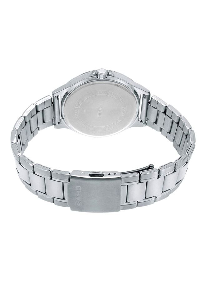 كاسيو ساعة يد رسمية بعقارب طراز MTP-V300D-7AUDF - 42 مم - فضي للرجال - Image 2