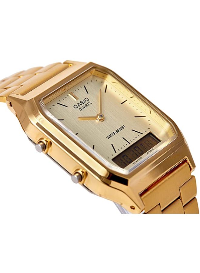 Men's Water Resistant Stainless Steel Analog Wrist Watch AQ-230GA-9D - 39 mm - Gold - v1619002221/N11815985A_8
