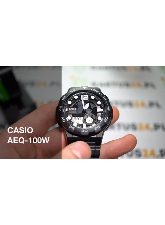 كاسيو ساعة يد كوارتز بعقارب ورقمية صناعية طراز AEQ-100W-1BVDF - مقاس 48 ملم - لون أسود للرجال  - Image 5