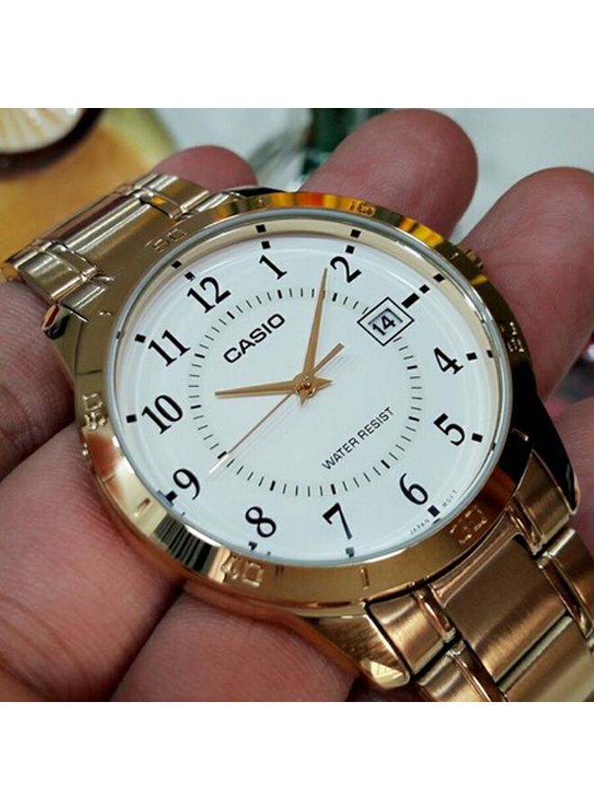 CASIO Men's Stainless Steel Watch MTP-V004G-7BUDF - 30 mm - Gold - Image 4